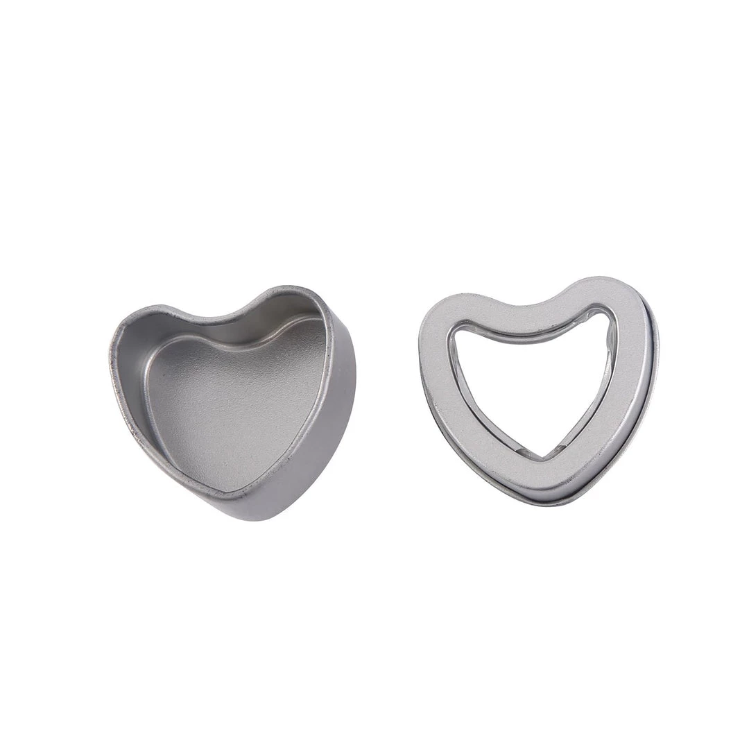 HIER_5320 10 Pack | Silver Heart Shaped Window Tin Favor Boxes Tabletop Decor 3 HIER_5320 10 Pack | Silver Heart Shaped Window Tin Favor Boxes Tabletop Decor