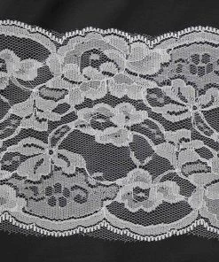 HIER_5220 5" X 10 Yards Ivory Lace Pattern Tulle Fabric Rolls 11 HIER_5220 5