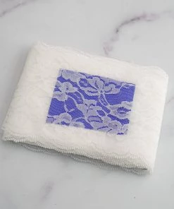 HIER_5220 5" X 10 Yards Ivory Lace Pattern Tulle Fabric Rolls 13 HIER_5220 5