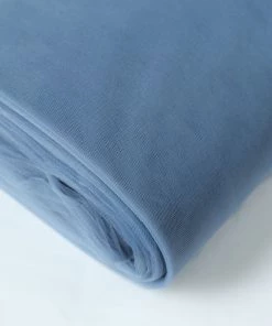 HIER_5210 Fabric Bolts & Bags 108"x50 Yards Dusty Blue Tulle Fabric Bolt, DIY Craft Fabric Roll