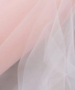 HIER_5220 12"x100 Yards Blush/Rose Gold Tulle Fabric Bolt, Sheer Fabric Spool Roll For Crafts Fabric Bolts & Bags 25 HIER_5220 12