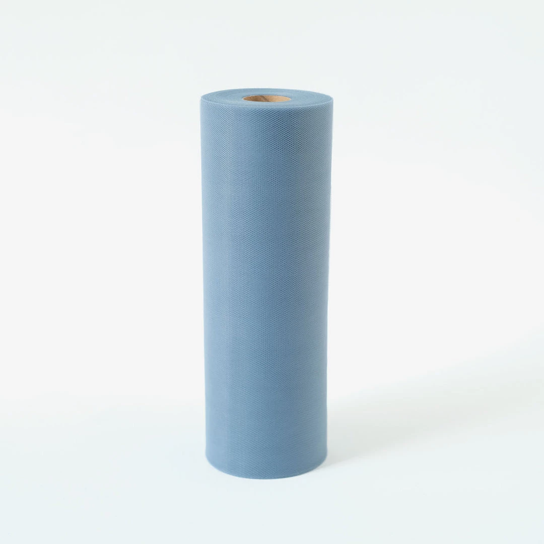 HIER_5220 12"x100 Yards Dusty Blue Tulle Fabric Bolt, Sheer Fabric Spool Roll For Crafts 3 HIER_5220 12"x100 Yards Dusty Blue Tulle Fabric Bolt, Sheer Fabric Spool Roll For Crafts