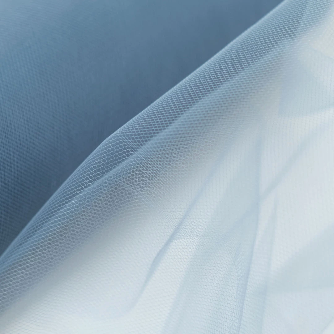HIER_5220 12"x100 Yards Dusty Blue Tulle Fabric Bolt, Sheer Fabric Spool Roll For Crafts 2 HIER_5220 12"x100 Yards Dusty Blue Tulle Fabric Bolt, Sheer Fabric Spool Roll For Crafts