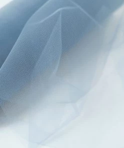 HIER_5220 12"x100 Yards Dusty Blue Tulle Fabric Bolt, Sheer Fabric Spool Roll For Crafts 20 HIER_5220 12