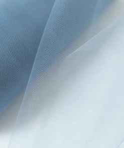 HIER_5220 12"x100 Yards Dusty Blue Tulle Fabric Bolt, Sheer Fabric Spool Roll For Crafts 23 HIER_5220 12