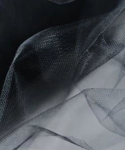 HIER_5220 12"x100 Yards Black Tulle Fabric Bolt, Sheer Fabric Spool Roll For Crafts Fabric Bolts & Bags 22 HIER_5220 12