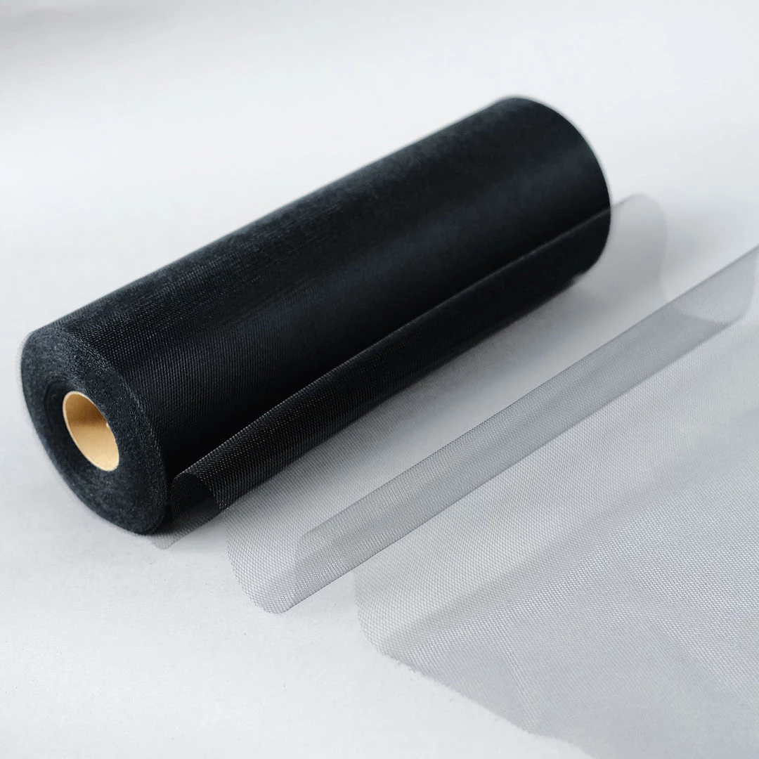 HIER_5220 12"x100 Yards Black Tulle Fabric Bolt, Sheer Fabric Spool Roll For Crafts Fabric Bolts & Bags 1 HIER_5220 12"x100 Yards Black Tulle Fabric Bolt, Sheer Fabric Spool Roll For Crafts Fabric Bolts & Bags