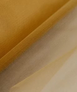 HIER_5220 Fabric Bolts & Bags 12"x100 Yards Gold Tulle Fabric Bolt, Sheer Fabric Spool Roll For Crafts
