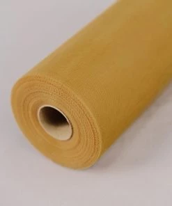 HIER_5220 Fabric Bolts & Bags 12"x100 Yards Gold Tulle Fabric Bolt, Sheer Fabric Spool Roll For Crafts 21 HIER_5220 Fabric Bolts & Bags 12