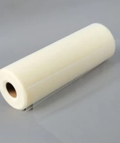 HIER_5220 12"x100 Yards Ivory Tulle Fabric Bolt, Sheer Fabric Spool Roll For Crafts