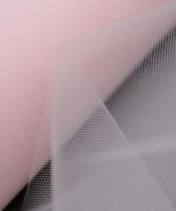 HIER_5220 12"x100 Yards Pink Tulle Fabric Bolt, Sheer Fabric Spool Roll For Crafts Fabric Bolts & Bags 24 HIER_5220 12