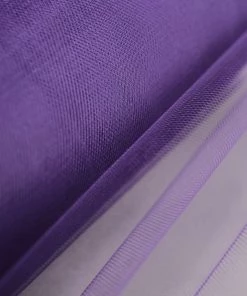 HIER_5220 12"x100 Yards Purple Tulle Fabric Bolt, Sheer Fabric Spool Roll For Crafts