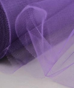 HIER_5220 12"x100 Yards Purple Tulle Fabric Bolt, Sheer Fabric Spool Roll For Crafts 26 HIER_5220 12