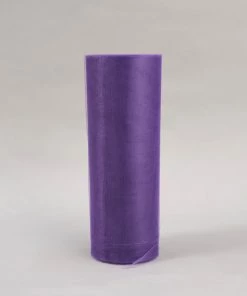 HIER_5220 12"x100 Yards Purple Tulle Fabric Bolt, Sheer Fabric Spool Roll For Crafts 20 HIER_5220 12