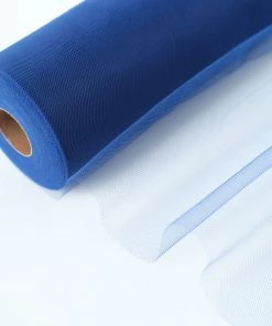 HIER_5220 Fabric Bolts & Bags 12"x100 Yards Royal Blue Tulle Fabric Bolt, Sheer Fabric Spool Roll For Crafts