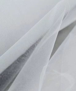 HIER_5220 12"x100 Yards Silver Tulle Fabric Bolt, Sheer Fabric Spool Roll For Crafts 22 HIER_5220 12
