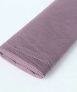 HIER_5210 Theme Décor 54"x40 Yards Violet Amethyst Tulle Fabric Bolt, Sheer Fabric Spool Roll For Crafts