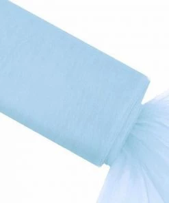 HIER_5210 54"x40 Yards Blue Tulle Fabric Bolt, Sheer Fabric Spool Roll For Crafts Fabric Bolts & Bags