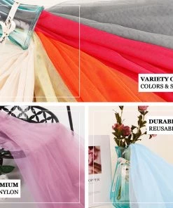 HIER_5210 54"x40 Yards Mint Tulle Fabric Bolt, Sheer Fabric Spool Roll For Crafts Fabric Bolts & Bags 11 HIER_5210 54