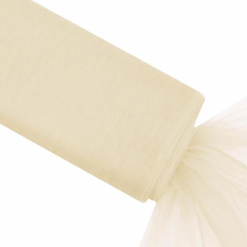 HIER_5220 54"x40 Yards Ivory Tulle Fabric Bolt, Sheer Fabric Spool Roll For Crafts 1 HIER_5220 54"x40 Yards Ivory Tulle Fabric Bolt, Sheer Fabric Spool Roll For Crafts