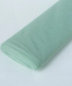 HIER_5210 54"x40 Yards Sage Green Tulle Fabric Bolt, Sheer Fabric Spool Roll For Crafts Fabric Bolts & Bags