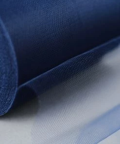 HIER_5220 6"x100 Yards Royal Blue Tulle Fabric Bolt, Sheer Fabric Spool Roll For Crafts