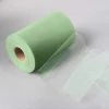 HIER_5220 6"x100 Yards Sage Green Tulle Fabric Bolt, Sheer Fabric Spool Roll For Crafts Theme Décor