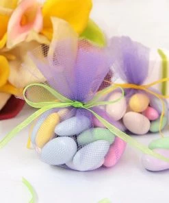 HIER_5220 25 Pack | 9" Chocolate Sheer Nylon Tulle Scalloped Circles Favor Wrap Craft Fabric - Clearance SALE 16 HIER_5220 25 Pack | 9