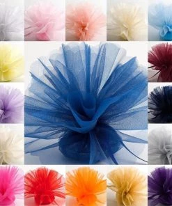 HIER_5220 25 Pack | 9" Chocolate Sheer Nylon Tulle Scalloped Circles Favor Wrap Craft Fabric - Clearance SALE 19 HIER_5220 25 Pack | 9