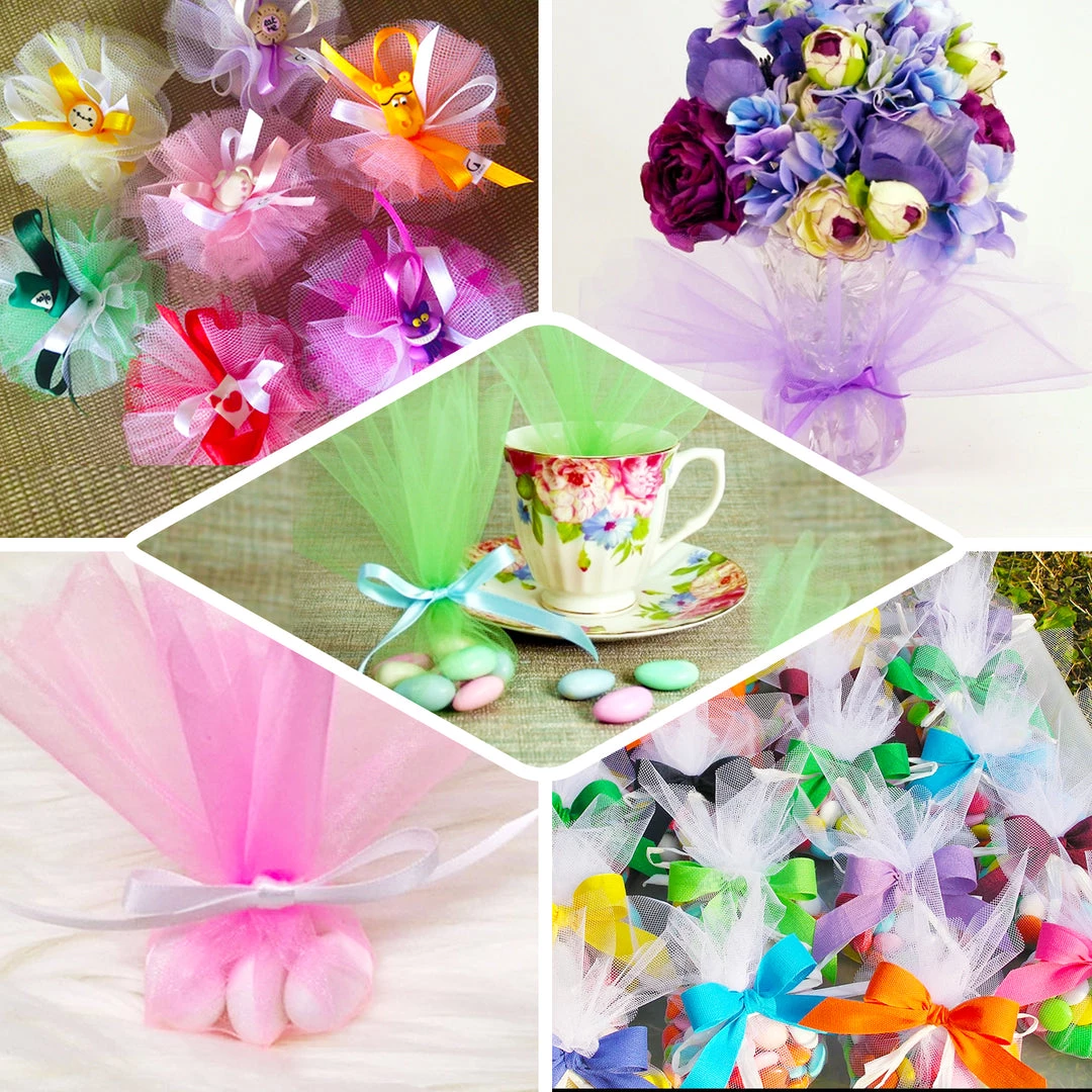 HIER_5220 25 Pack | 9" Mint Sheer Nylon Tulle Circles Favor Wrap Craft Fabric, DIY Candy Favor Wraps Tabletop Decor 5 HIER_5220 25 Pack | 9" Mint Sheer Nylon Tulle Circles Favor Wrap Craft Fabric, DIY Candy Favor Wraps Tabletop Decor