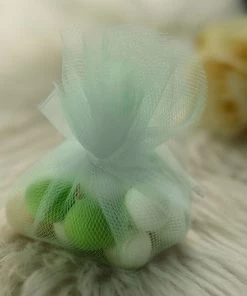 HIER_5220 25 Pack | 9" Mint Sheer Nylon Tulle Circles Favor Wrap Craft Fabric, DIY Candy Favor Wraps Tabletop Decor 23 HIER_5220 25 Pack | 9