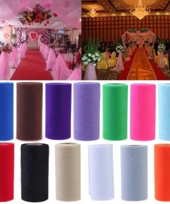 HIER_5220 9"x100 Yards Navy Blue Tulle Fabric Bolt, Sheer Fabric Spool Roll For Crafts 15 HIER_5220 9