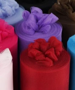 HIER_5220 Fabric Bolts & Bags 9"x100 Yards Black Tulle Fabric Bolt, Sheer Fabric Spool Roll For Crafts