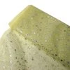 HIER_5210 54"x15 Yards Yellow Hot Foil Stamped Glitter Stars Sparkle Organza Fabric By The Yard Fabric Bolts & Bags