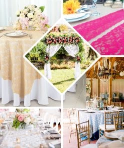 HIER_5210 Fabric Bolts & Bags 56"x15 Yards White Lace Fabric Bolt 15 HIER_5210 Fabric Bolts & Bags 56