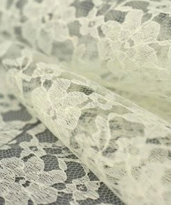 HIER_5210 6" X 10 Yards Ivory Floral Lace Fabric Bolt 21 HIER_5210 6
