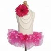 HIER_3500 Fluffy Fuchsia & White Polka Dots Girls Tutu Skirt Big Clearance Sale