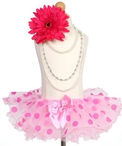 HIER_3500 Big Clearance Sale Fluffy Pink & Fuchsia Polka Dots Girls Tutu Skirt