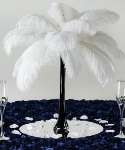 HIER_4810 12 Pack | 16" Black Eiffel Tower Glass Flower Vase