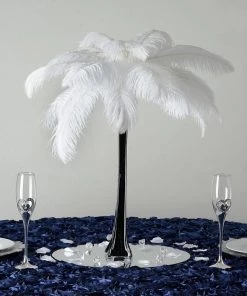 HIER_4810 12 Pack | 20" Black Eiffel Tower Glass Flower Vase Chargers & Centerpieces