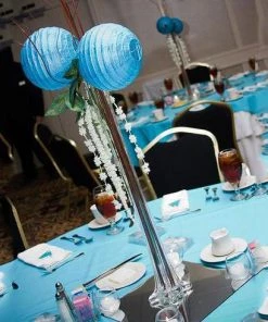 HIER_4810 Chargers & Centerpieces 6 Pack | 28" Clear Eiffel Tower Glass Flower Vase