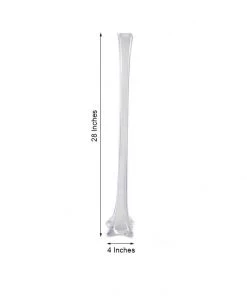HIER_4810 Chargers & Centerpieces 6 Pack | 28" White Glass Flower Eiffel Tower Vases 10 HIER_4810 Chargers & Centerpieces 6 Pack | 28
