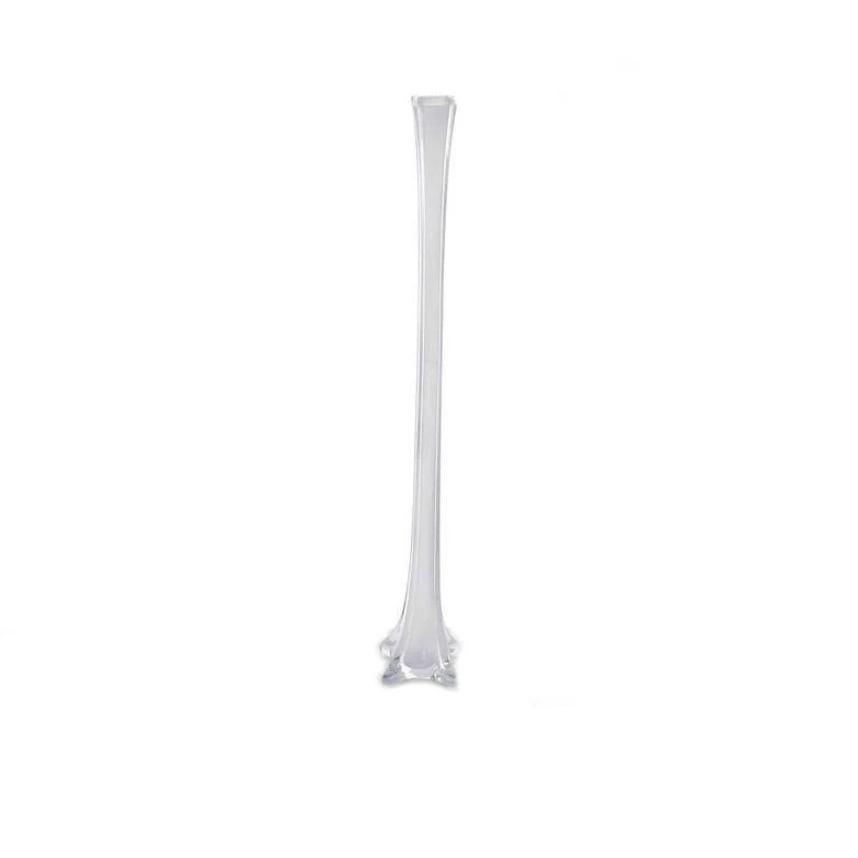 HIER_4810 Chargers & Centerpieces 6 Pack | 28" White Glass Flower Eiffel Tower Vases 8 HIER_4810 Chargers & Centerpieces 6 Pack | 28" White Glass Flower Eiffel Tower Vases