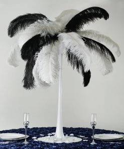 HIER_4810 6 Pack | 36" White Glass Flower Eiffel Tower Vases