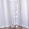 HIER_4810 Chargers & Centerpieces 4 Pack | 20" Pilsner Curved Trumpet Glass Florist Vases