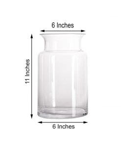 HIER_4810 Chargers & Centerpieces 2 Pack | 11" Flared Neck Heavy Duty Clear Glass Vases 18 HIER_4810 Chargers & Centerpieces 2 Pack | 11