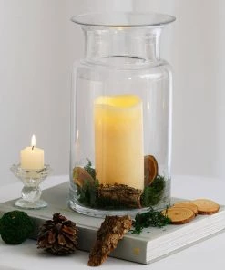 HIER_4810 Chargers & Centerpieces 2 Pack | 11" Flared Neck Heavy Duty Clear Glass Vases 27 HIER_4810 Chargers & Centerpieces 2 Pack | 11