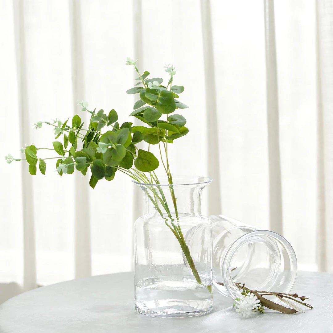 HIER_4810 Chargers & Centerpieces 2 Pack | 11" Flared Neck Heavy Duty Clear Glass Vases 7 HIER_4810 Chargers & Centerpieces 2 Pack | 11" Flared Neck Heavy Duty Clear Glass Vases