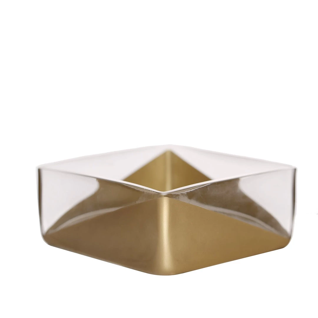 HIER_4810 2 Pack | 6" Gold Dipped Square Glass Vases | Votive Candle Holders 11 HIER_4810 2 Pack | 6" Gold Dipped Square Glass Vases | Votive Candle Holders