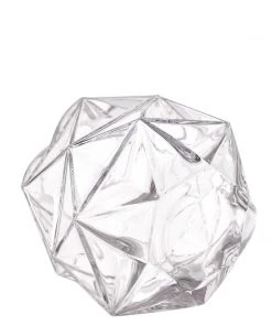 HIER_5200 2 Pack | 7" Honeycomb Glass Geometric Vases | Heavy Duty Glass Candle Holder | Table Top Terrariums Chargers & Centerpieces 32 HIER_5200 2 Pack | 7